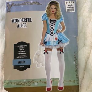 Alice in Wonderland Costume with wabbit NWT